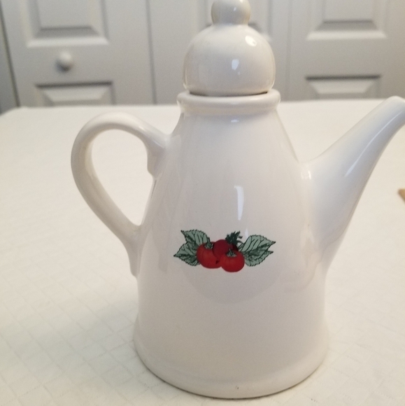 Oil & Vinegar Cruet White Cermanic Cert International Corp Made In Portugal VTG - Picture 2 of 12